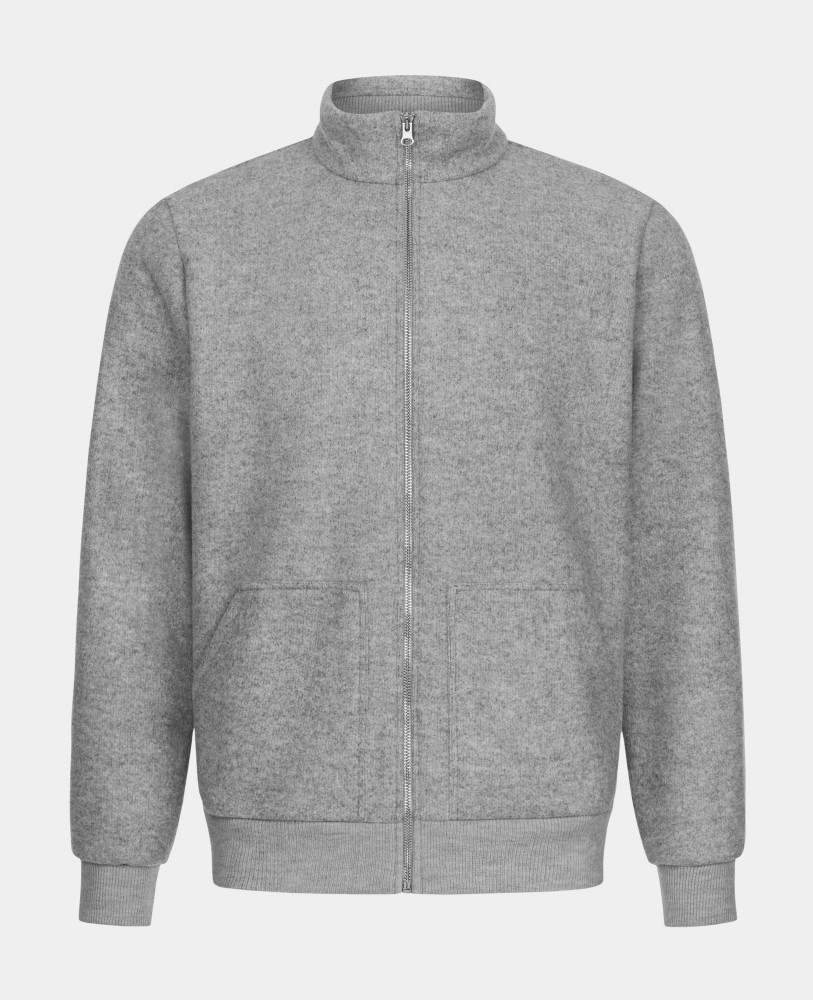 Grey jacket with zipper