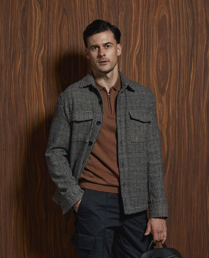 TWEED PLAID SHIRT
