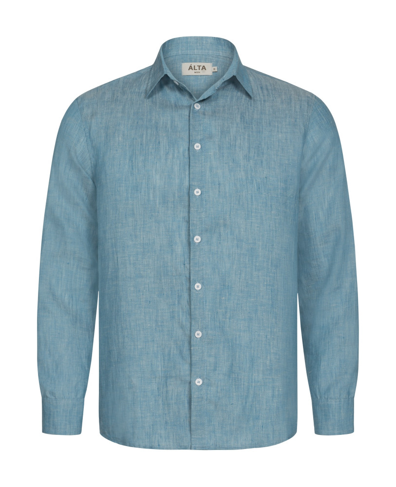 Sea wave linen shirt