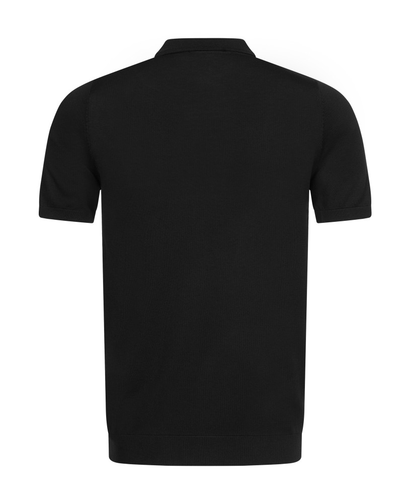 HALF ZIP BLACK POLO