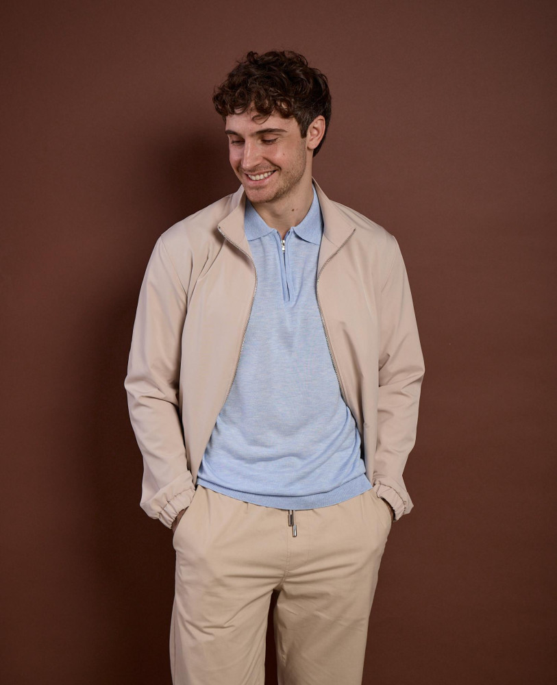 HALF ZIP BLUE POLO