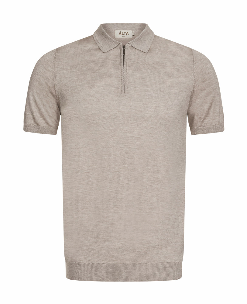 HALF ZIP BIEGE POLO