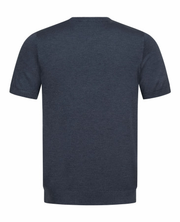 KNITTED DARK BLUE T-SHIRT