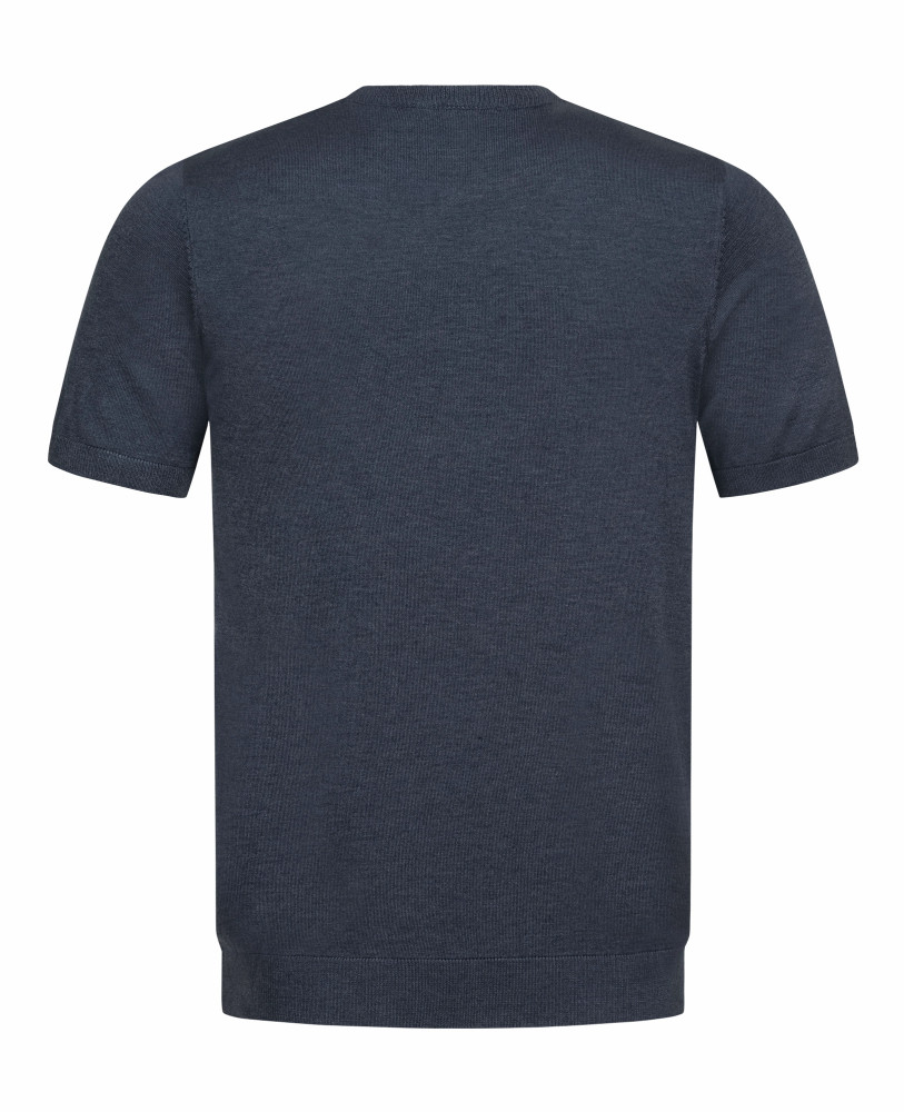 KNITTED DARK BLUE T-SHIRT
