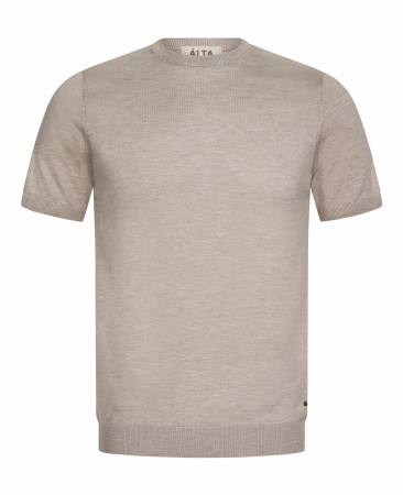 KNITTED BIEGE T-SHIRT