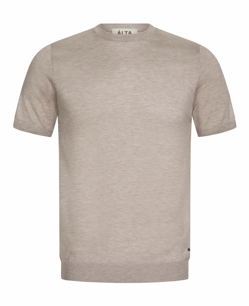 KNITTED BIEGE T-SHIRT