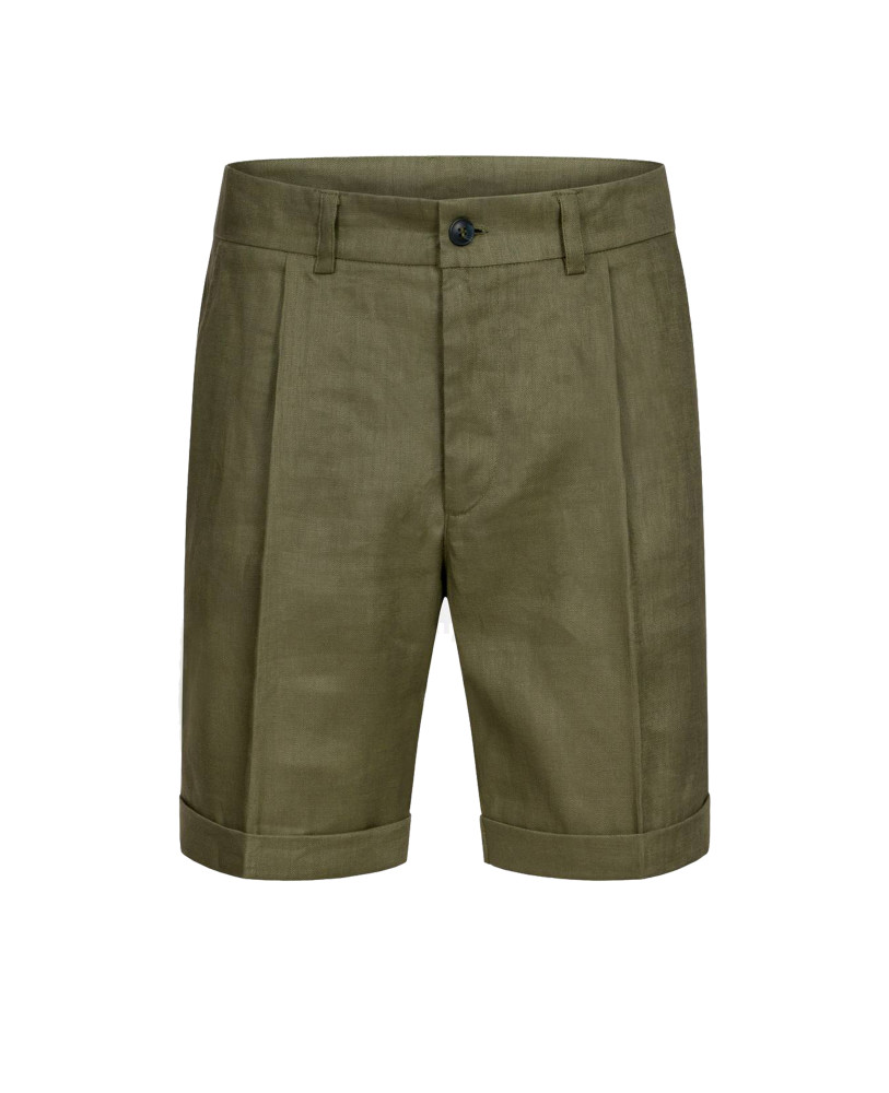 LINEN SHORTS KHAKI
