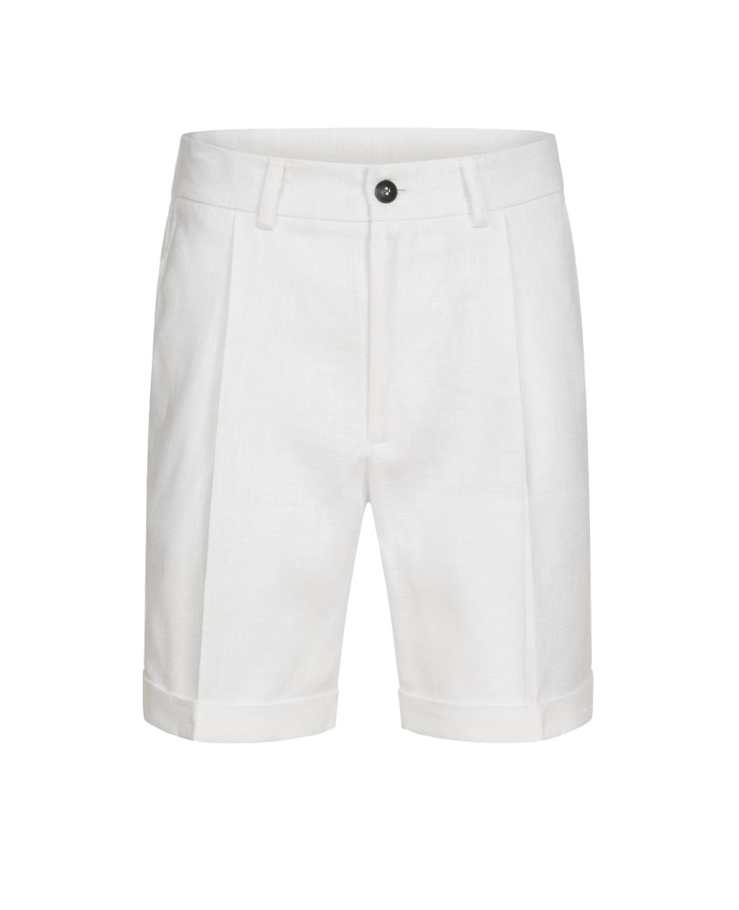 LINEN SHORTS WHITE