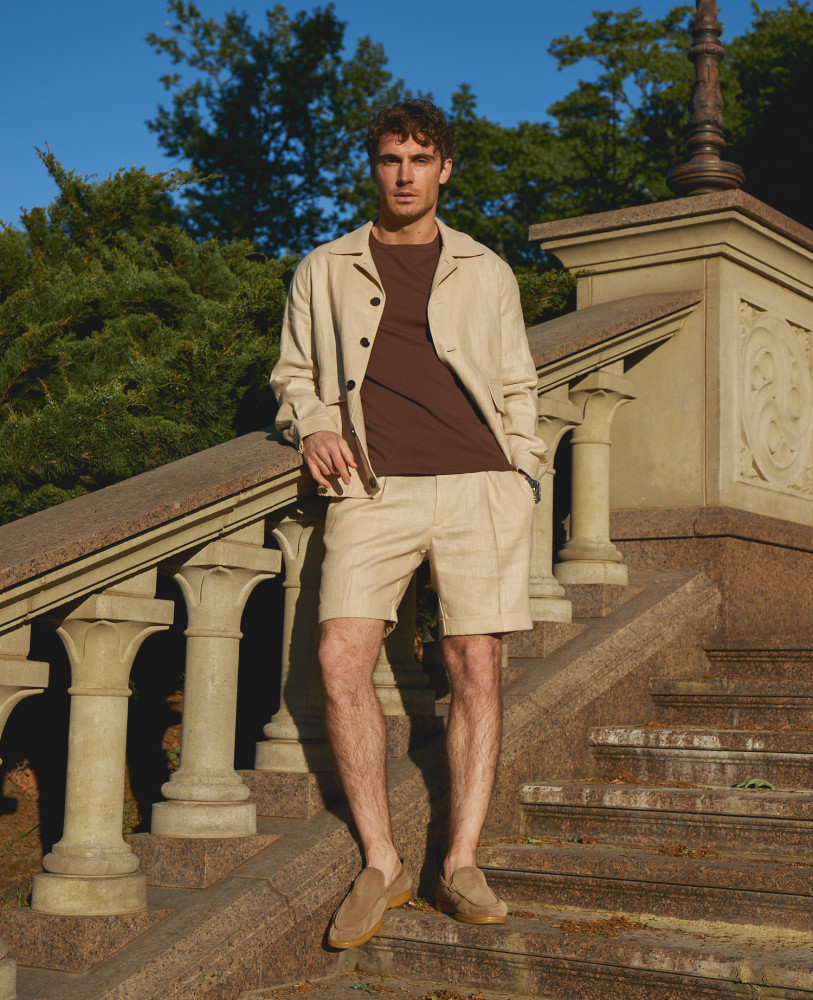 LINEN SHORTS BEIGE