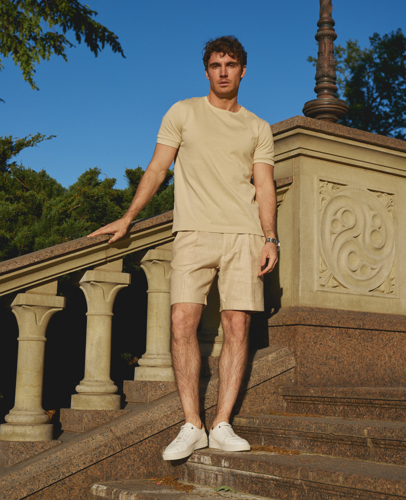 LINEN SHORTS BEIGE