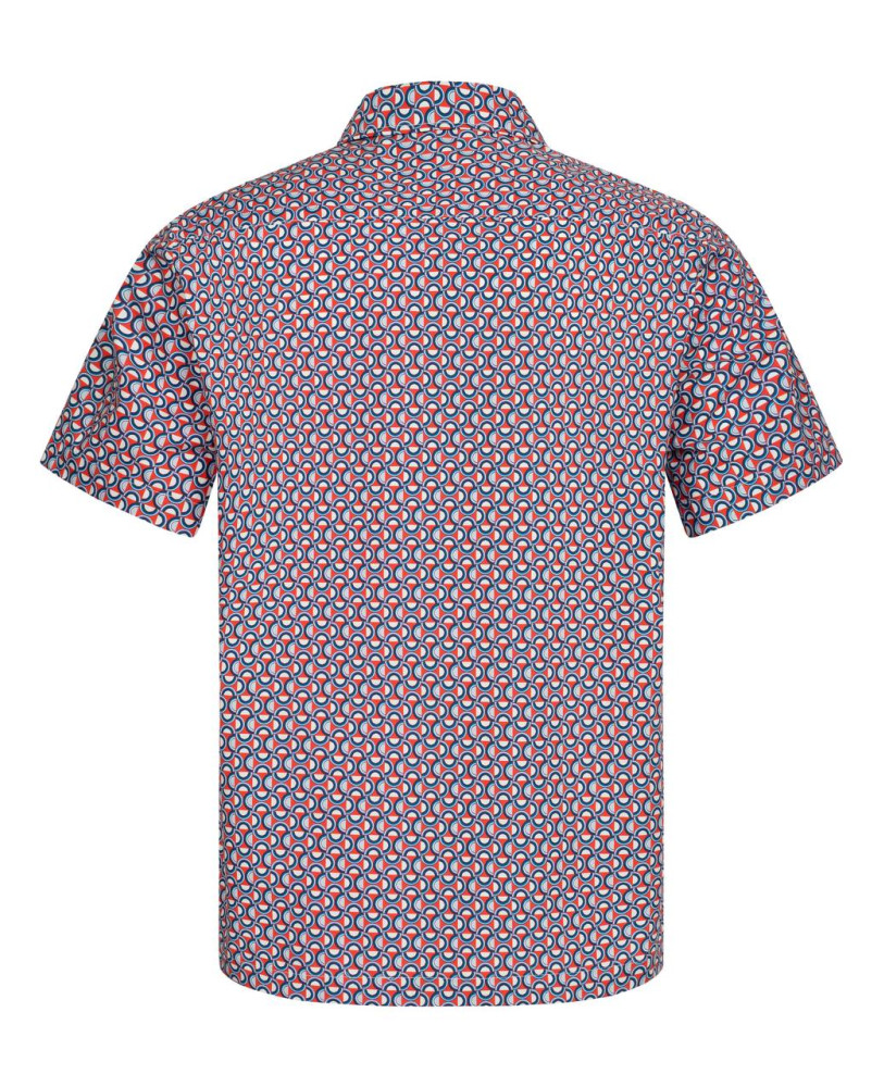 PRINTED COTTON SHIRT WITH SHORT SLEEVE