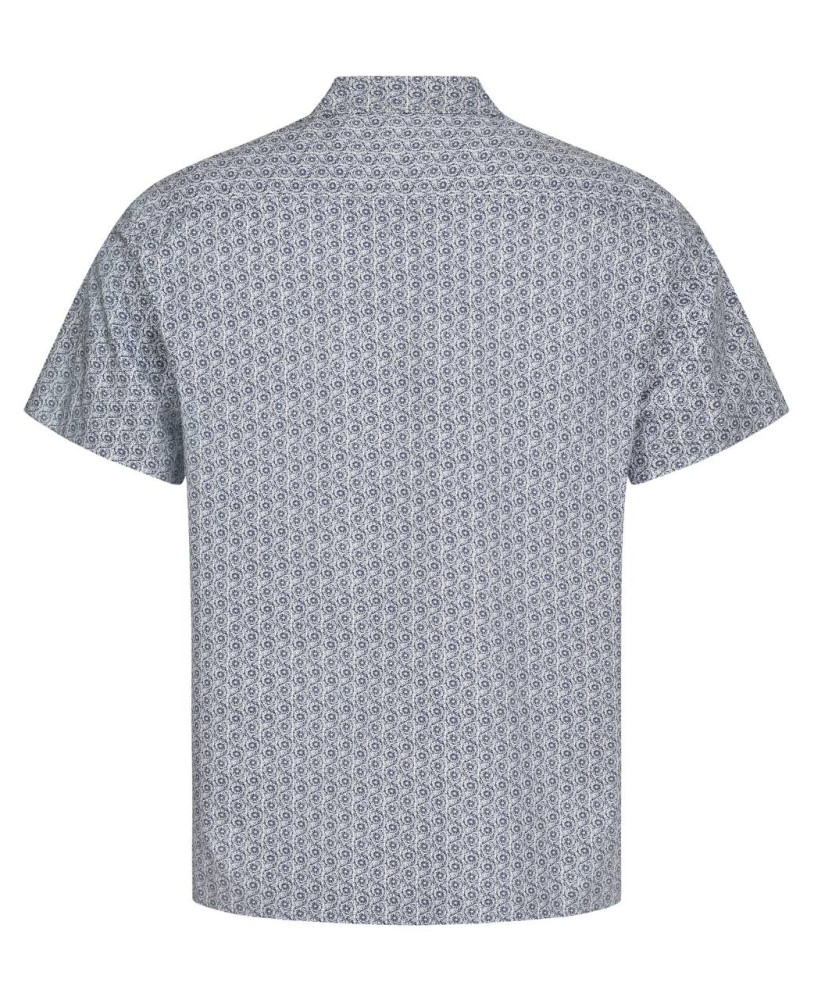 PRINTED COTTON SHIRT WITH SHORT SLEEVE