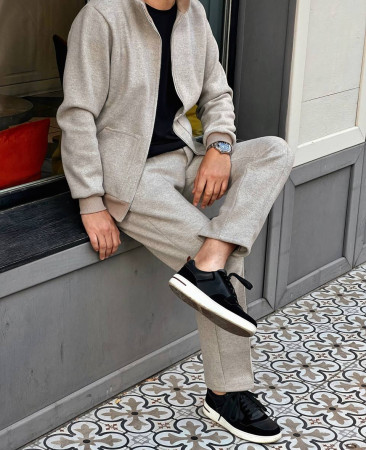 BEIGE WOOL TROUSERS