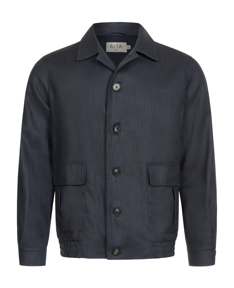 GRAPHITE LINEN JACKET SANTORINI