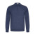 Knitted half-zip polo blue melange