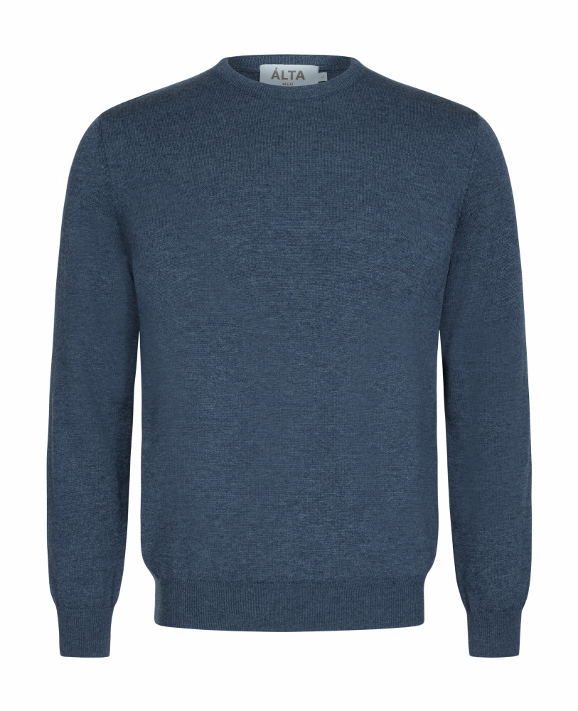 BLUE CREW NECK JUMPER