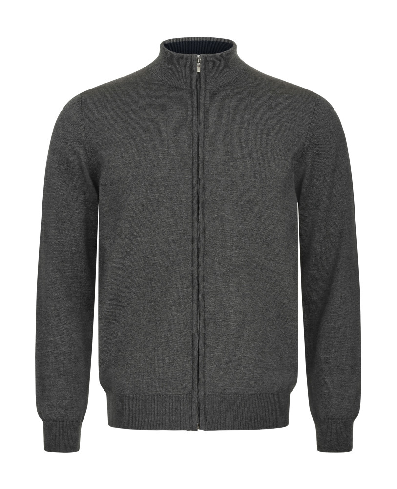 CARDIGAN WITH ZIPPER GREY