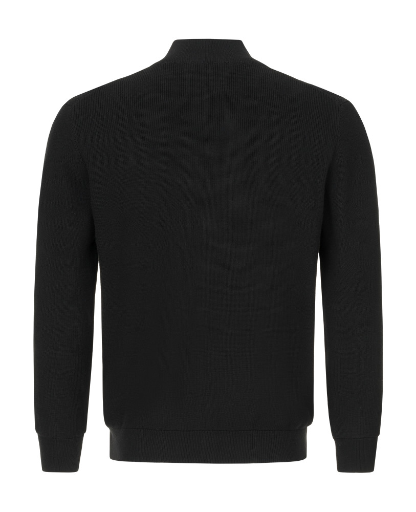 BLACK CROPPED KNIT CARDIGAN