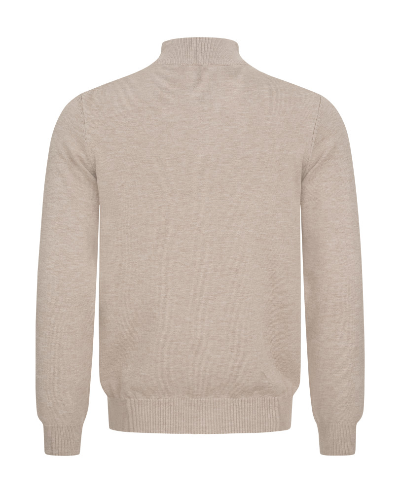 CARDIGAN WITH ZIPPER BEIGE