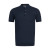 KNITTED SILK POLO BUTTONS DARK NAVY