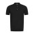 KNITTED SILK POLO BUTTONS BLACK
