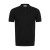KNITTED SILK POLO BUTTONS BLACK