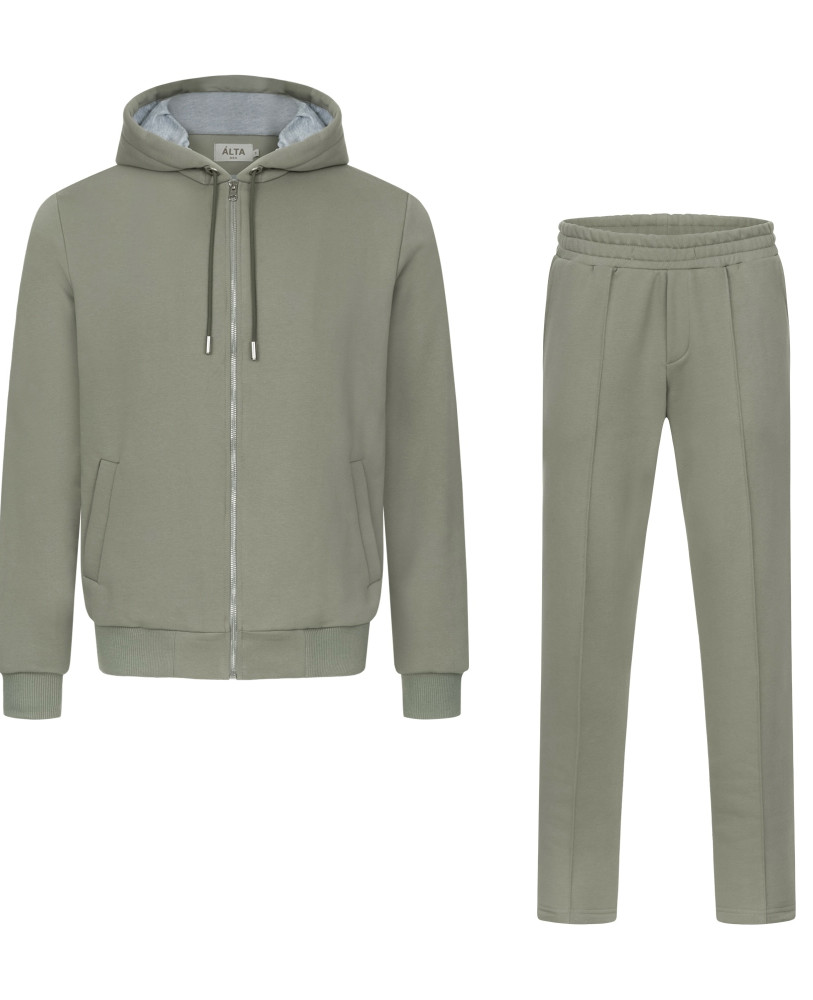 OLIVE CASUAL SUIT WITH HOOD