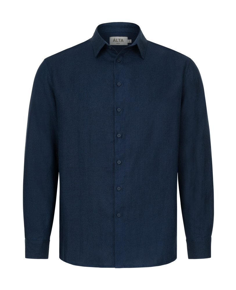 NAVY BLUE LINEN SHIRT