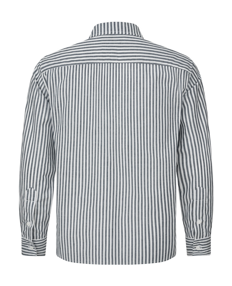 LINEN SHIRT WITH GRAPHITE STRIPES