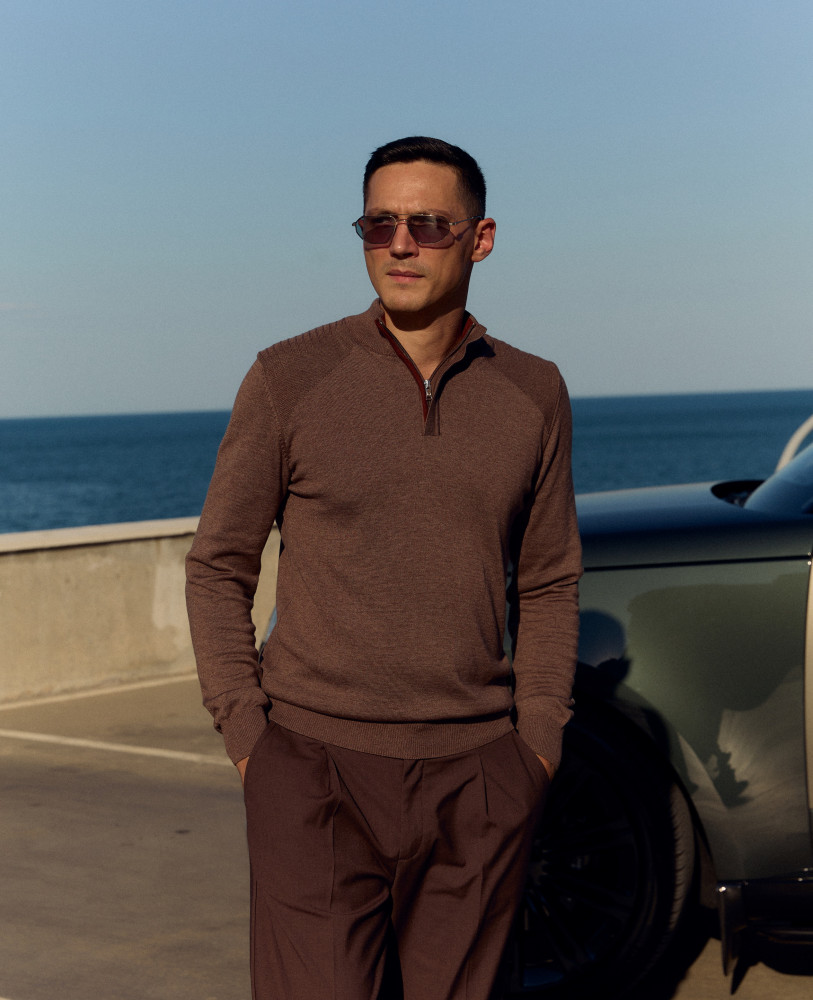 HALF ZIP SWEATER MOCCO