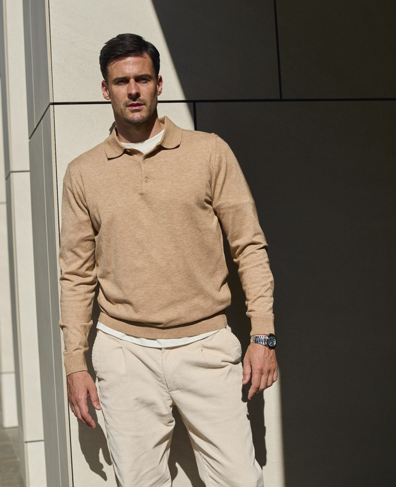 CASHMERE POLO MUSTARD