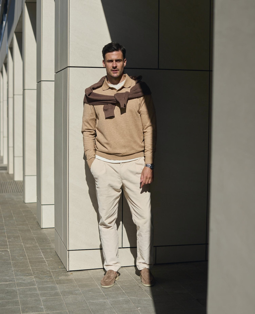 CASHMERE POLO MUSTARD