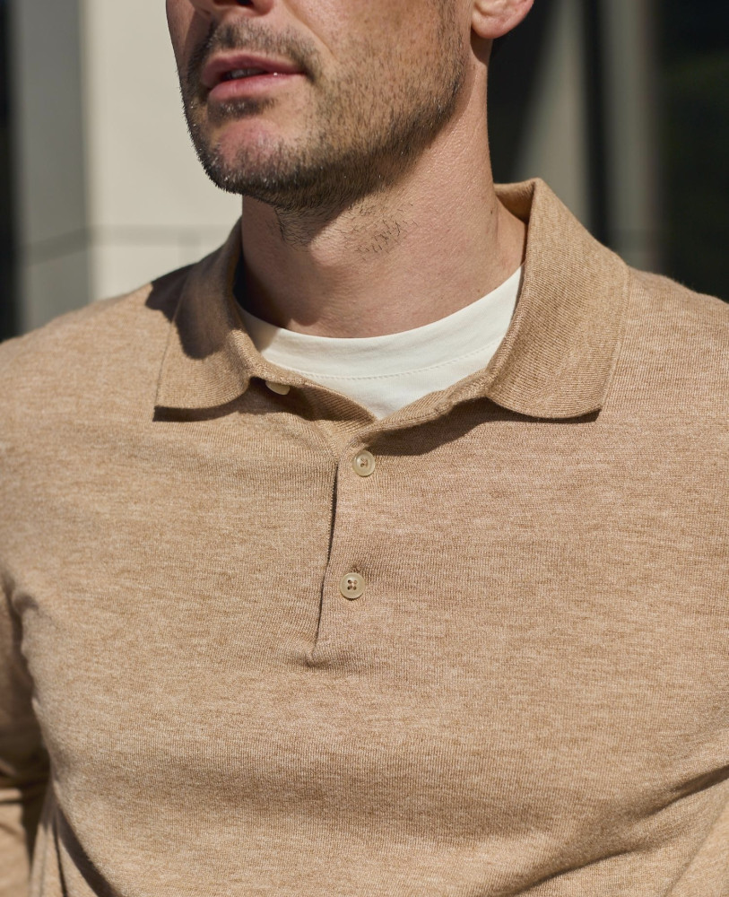 CASHMERE POLO MUSTARD
