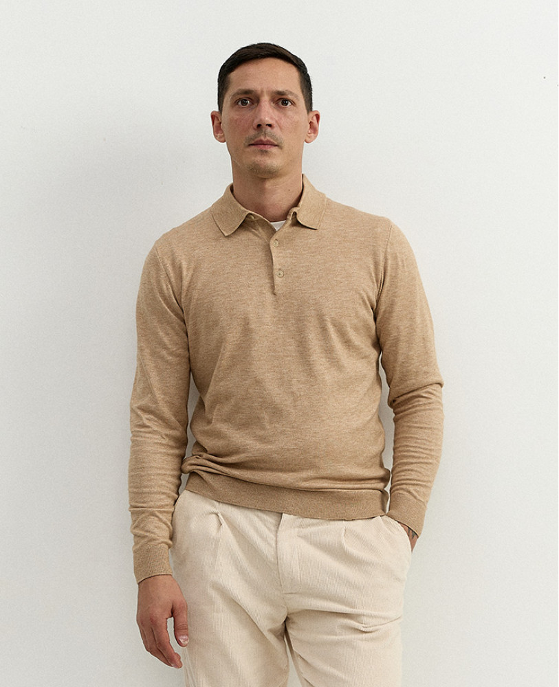 CASHMERE POLO MUSTARD