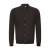 SMOKE BROWN BUTTONED CARDIGAN