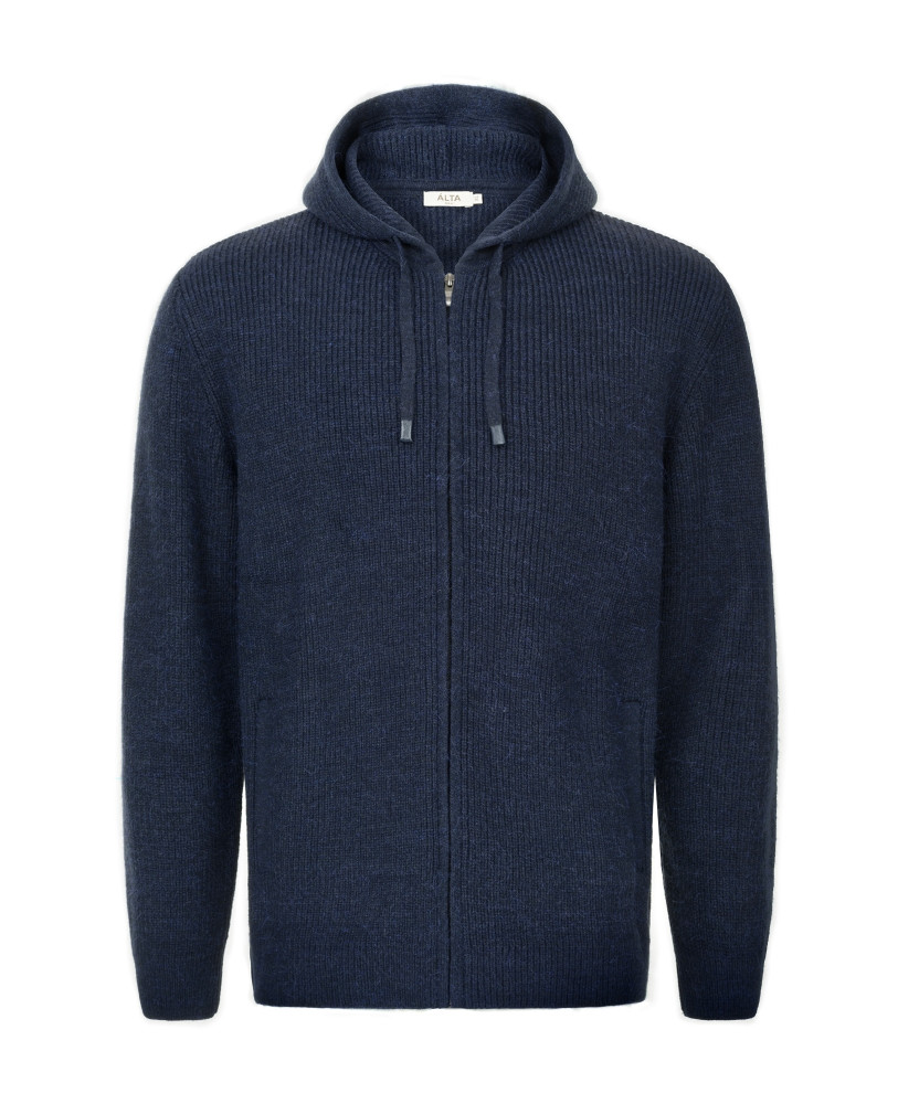 WOOL CARDIGAN NAVY BLUE