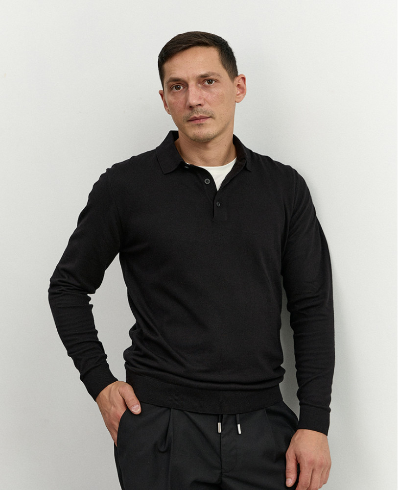 CASHMERE POLO BLACK