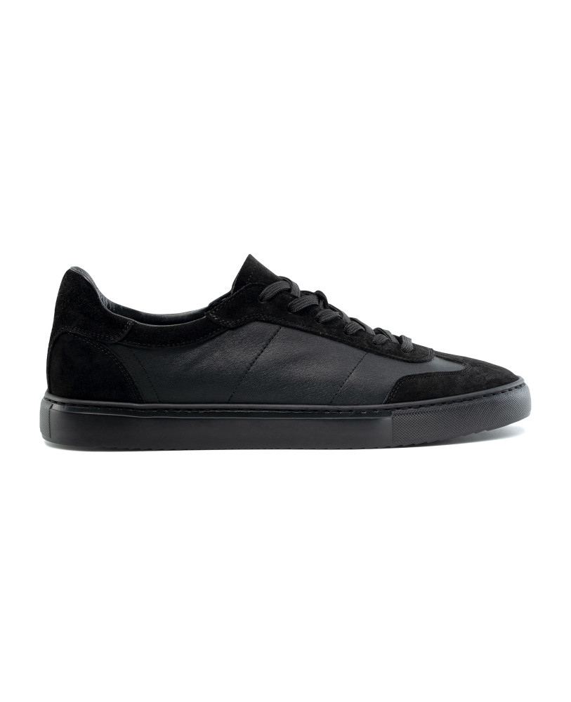 SNEAKERS LEATHER-BLACK