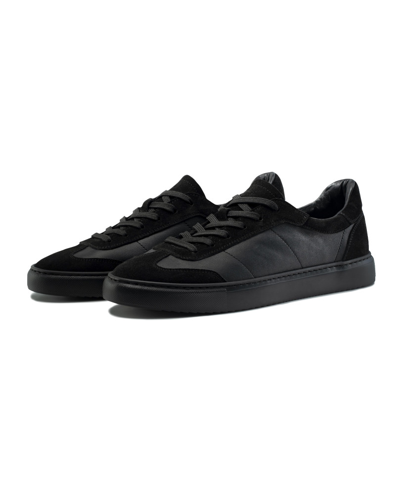 SNEAKERS LEATHER-BLACK