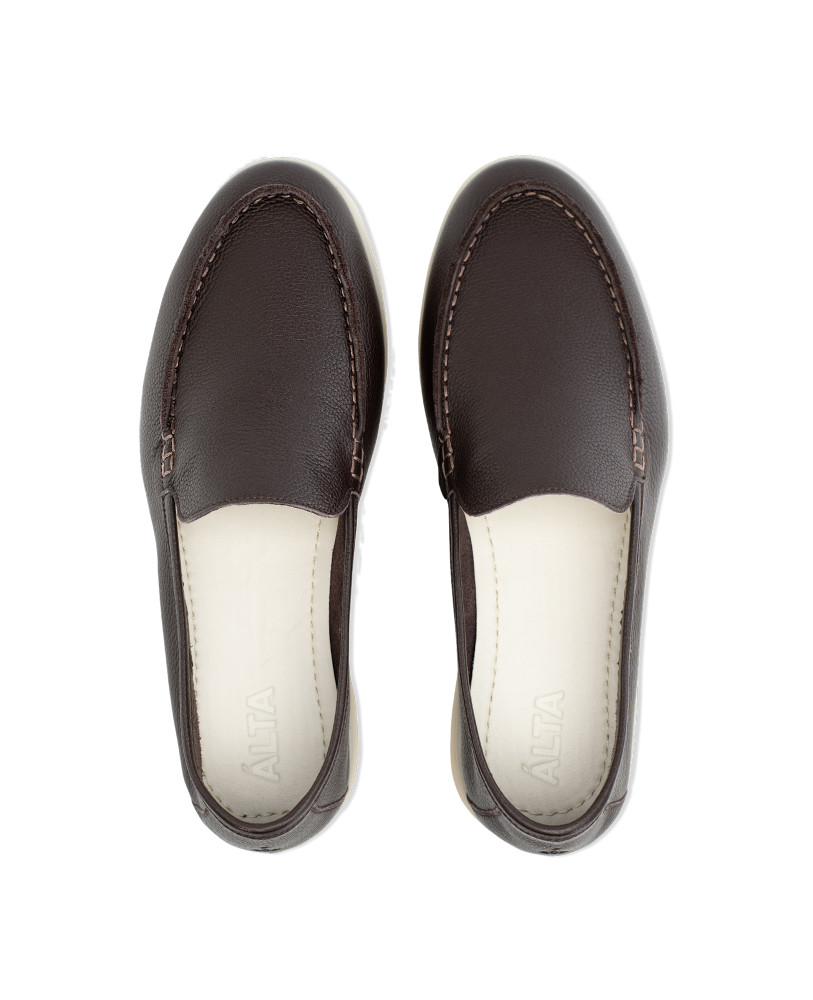 LEATHER LOAFERS BROWN
