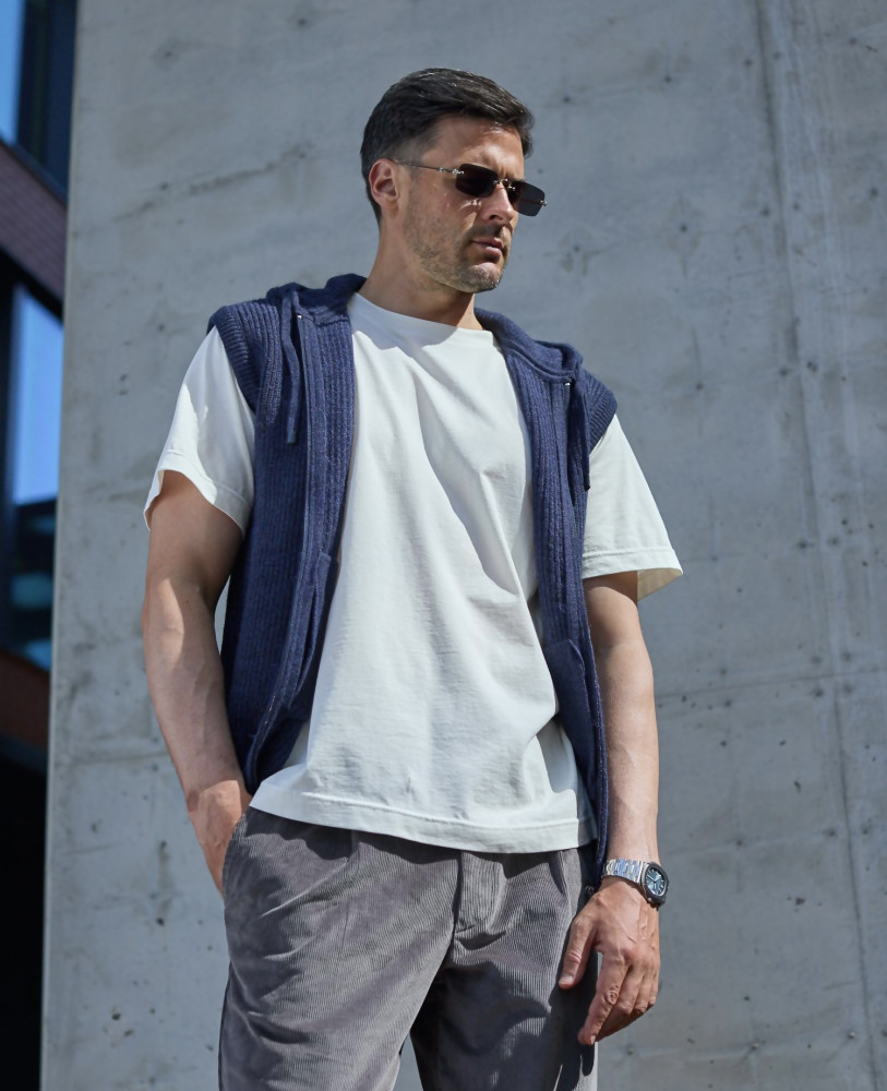 PIMA COTTON OVERSIZED WHITE T-SHIRT