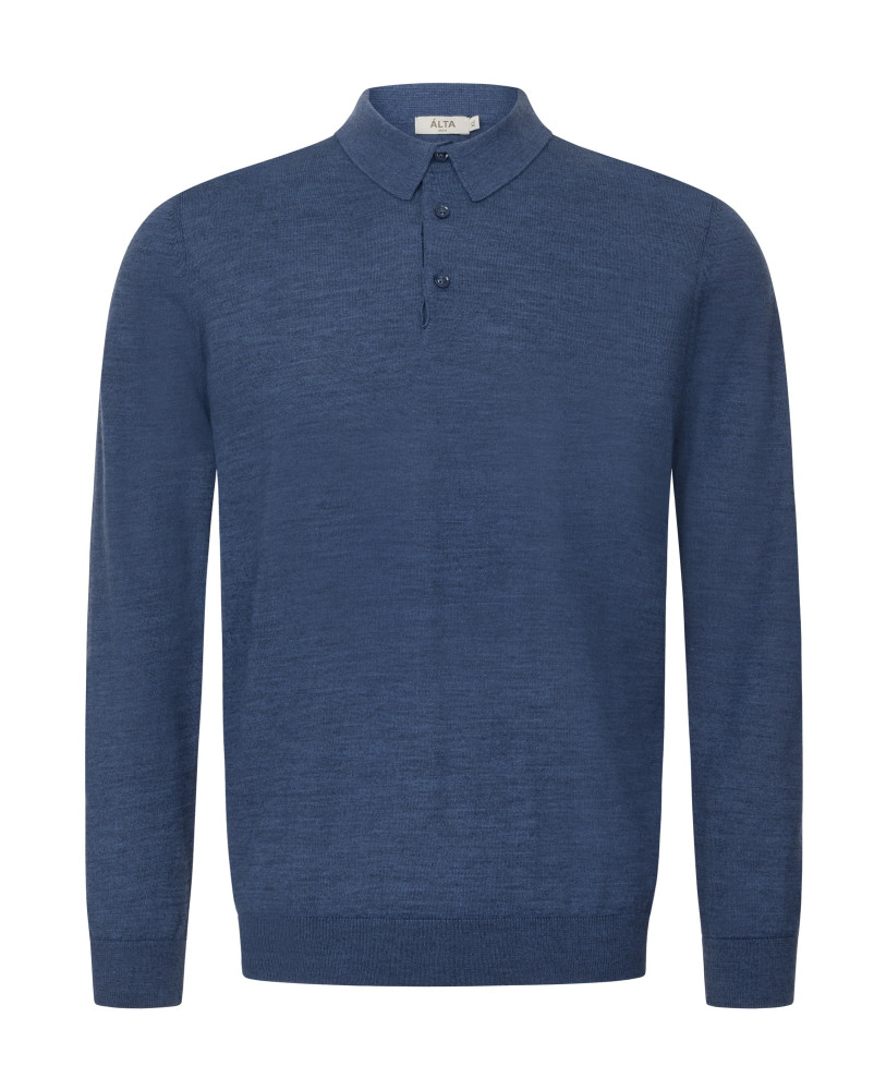 POLO MERINO WOOL INDIGO