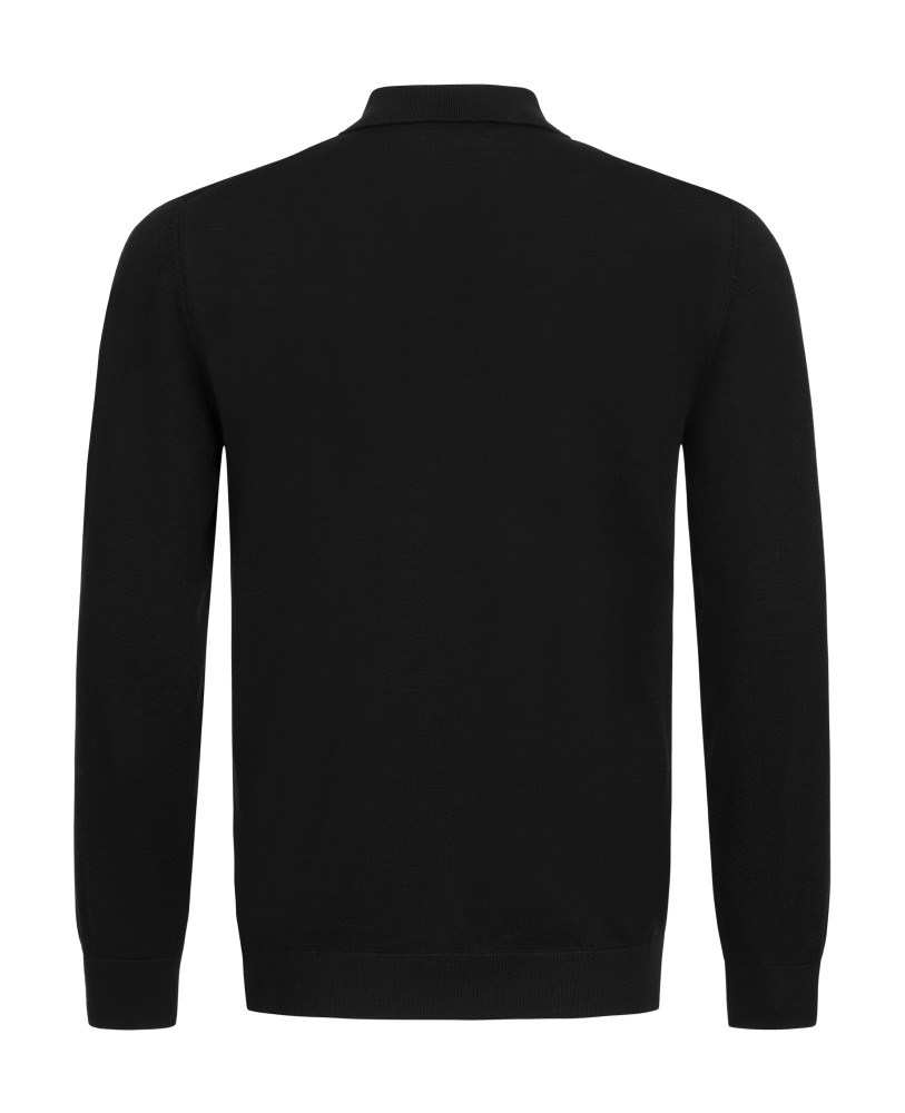 POLO MERINO WOOL BLACK