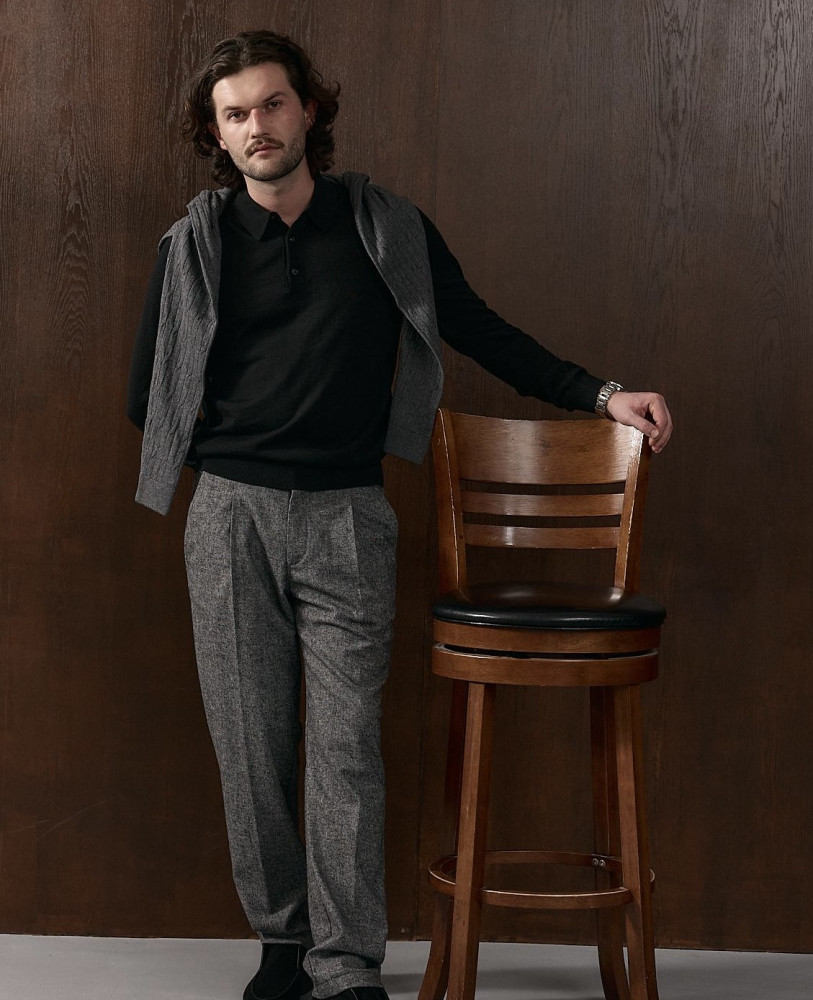 POLO MERINO WOOL BLACK