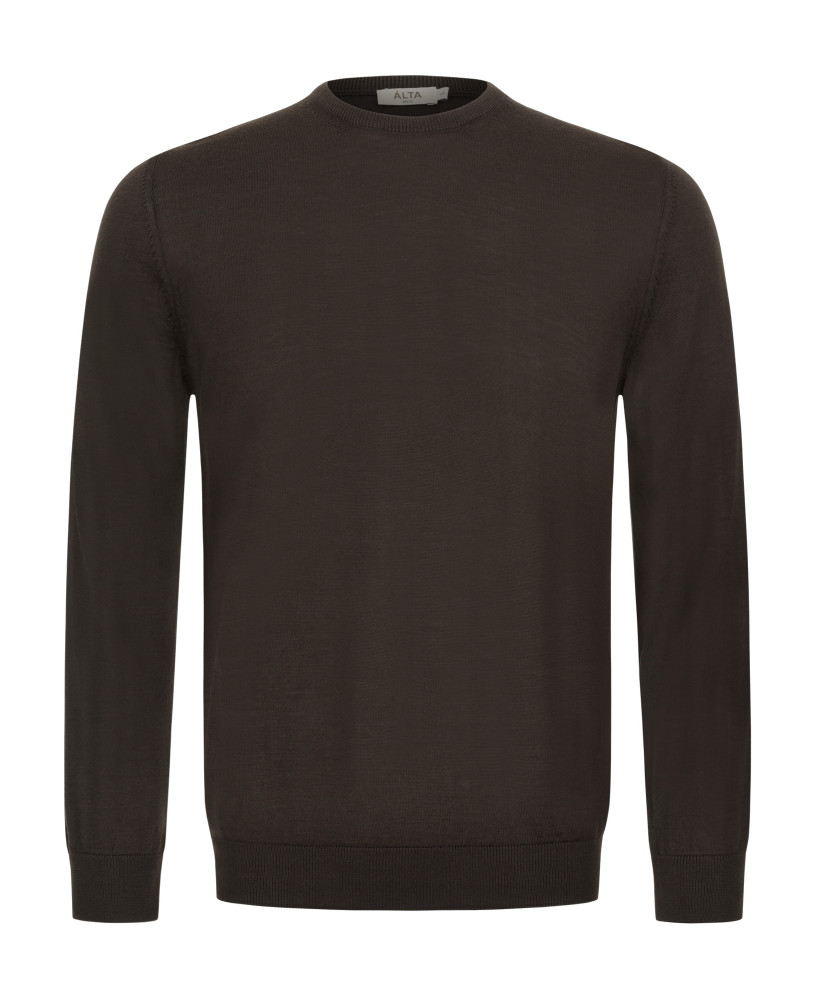 MERINO WOOL SWEATER BROWN