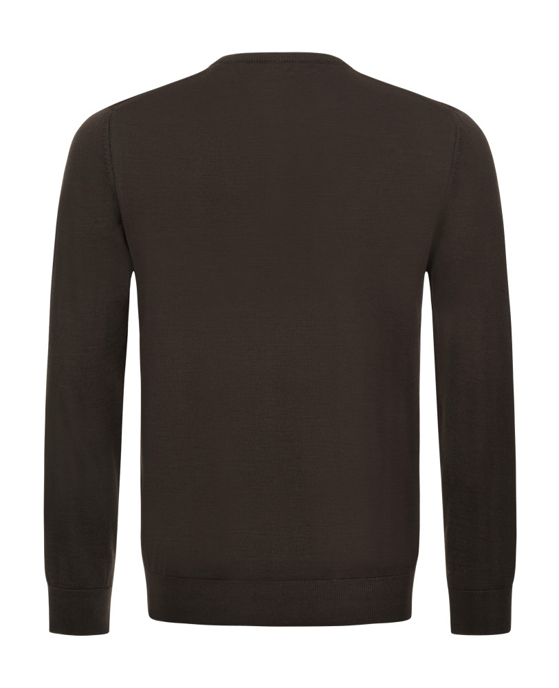 MERINO WOOL SWEATER BROWN