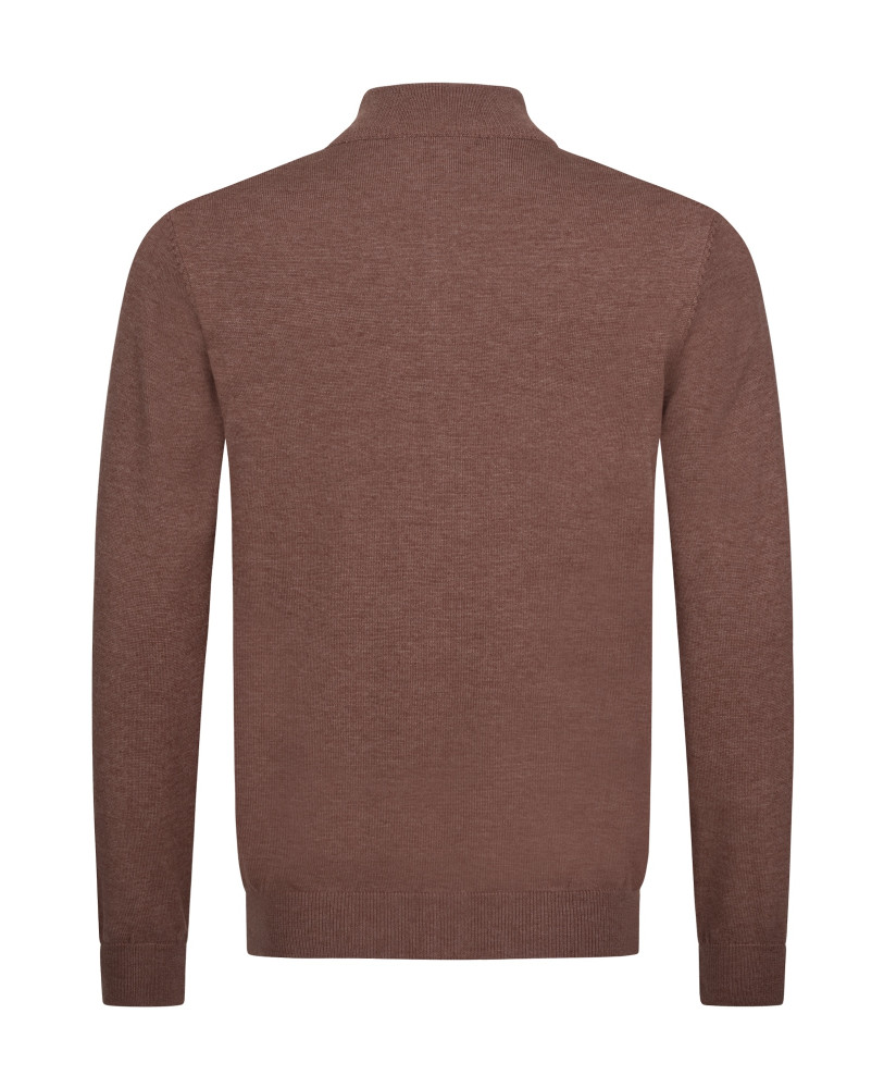 CARDIGAN WITH ZIPPER TERRACOTTA