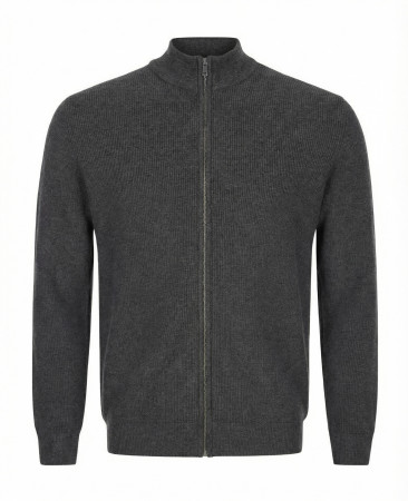 CHUNKY KNIT GRAPHITE CARDIGAN