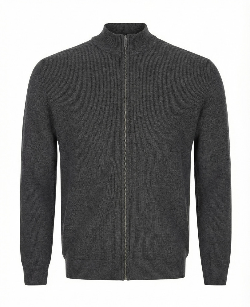 CHUNKY KNIT GRAPHITE CARDIGAN