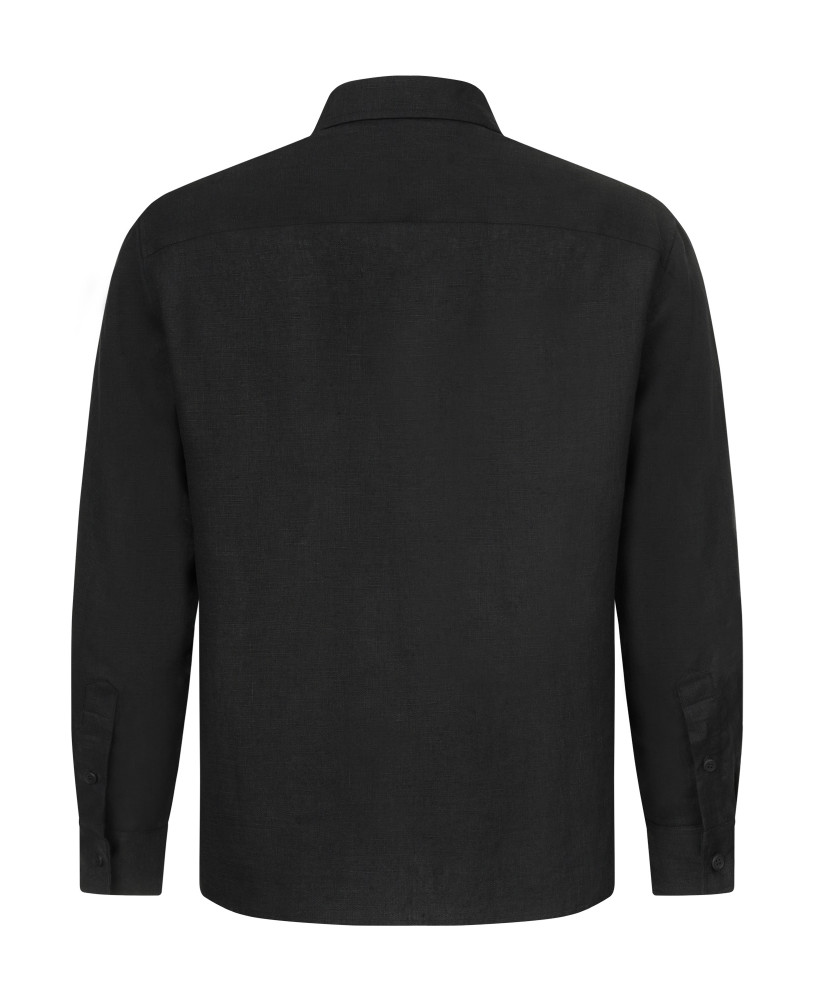 Black linen shirt